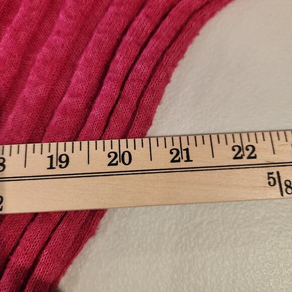 Pilcro Hot Pink V Neck Ribbed Boxy Dolman Sleeve Sweater Size Small Oversized - Picture 8 of 11